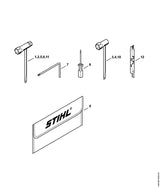 STIHL 1140-890-1400 Gereedschapsset positie 5 technische tekening