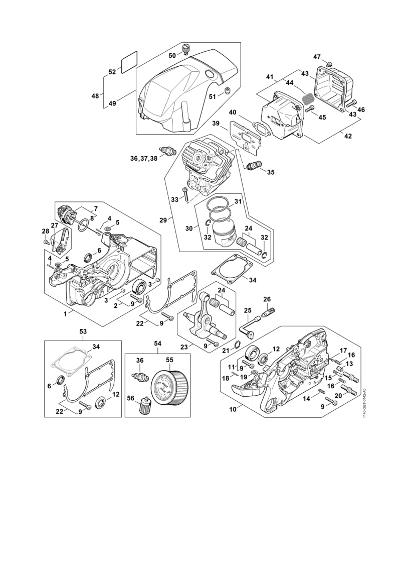 STIHL 9463-620-1200 Veerring 12x1 positie 32 technische tekening