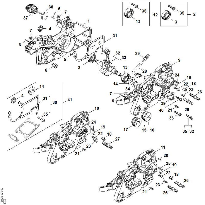 STIHL 9503-003-0322 Groefkogellager 15x32x8 positie 3 technische tekening