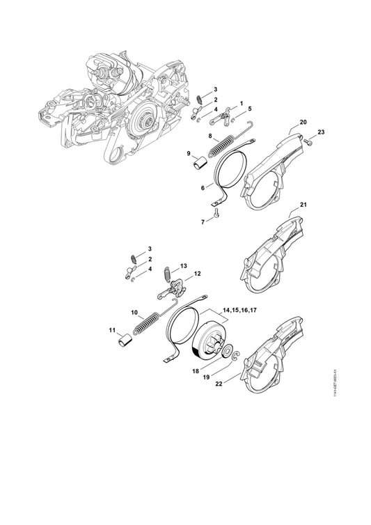 STIHL 1141-160-5411 Remband 3/8" Picco 7t positie 16 technische tekening