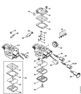 STIHL 1141-121-6630 Hefboom positie 28 technische tekening