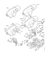 STIHL 1141-080-1640 Afdekkap positie 3 technische tekening