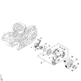 STIHL 1141-640-3203 Oliepomp positie 1 technische tekening