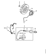 STIHL 1142-404-3500 Generator positie 16 technische tekening