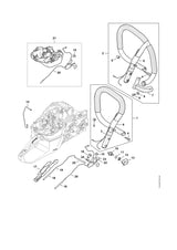 STIHL 1142-440-3023 Kabelboom positie 19 technische tekening