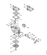 STIHL 4224-122-7100 Bout positie 21 technische tekening