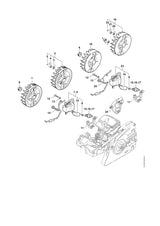STIHL 1143-400-1203 Vliegwiel positie 1 technische tekening