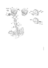 STIHL 1143-029-2300 Cilindervoetpakking positie 9 technische tekening
