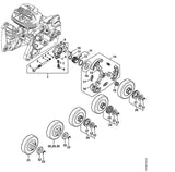 STIHL 1144-640-7101 Wormwiel positie 11 technische tekening