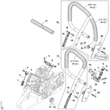 STIHL 1144-790-1702 Handgreep positie 13 technische tekening