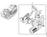 STIHL 1145-790-9101 Handbeschermer positie 12 technische tekening