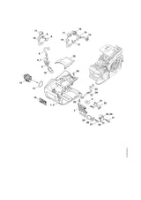 STIHL 0000-350-3522 Zuigmond positie 19 technische tekening