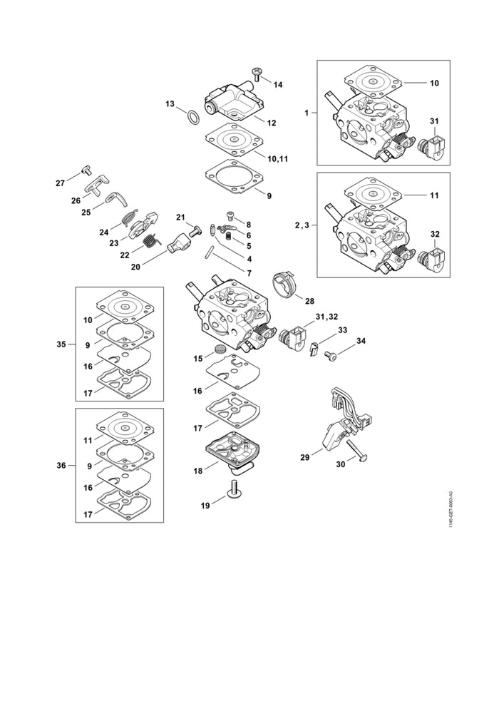 STIHL Z010015A013 Regelmembraan positie 10 technische tekening