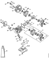 STIHL 4144-034-3003 Zuigerveer Ø 34x1,2 mm positie 3 technische tekening