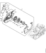 STIHL 1146-195-2000 Meenemer positie 11 technische tekening