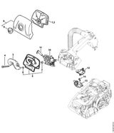 STIHL 1146-121-6900 Demper positie 3 technische tekening