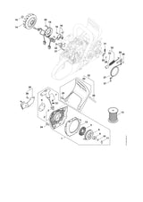 STIHL 1147-080-1800 Ventilatorhuis positie 2 technische tekening