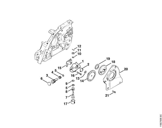 STIHL 0000-958-0402 Ring positie 13 technische tekening
