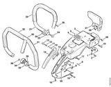 STIHL 0000-998-1205 Knieveer positie 8 technische tekening