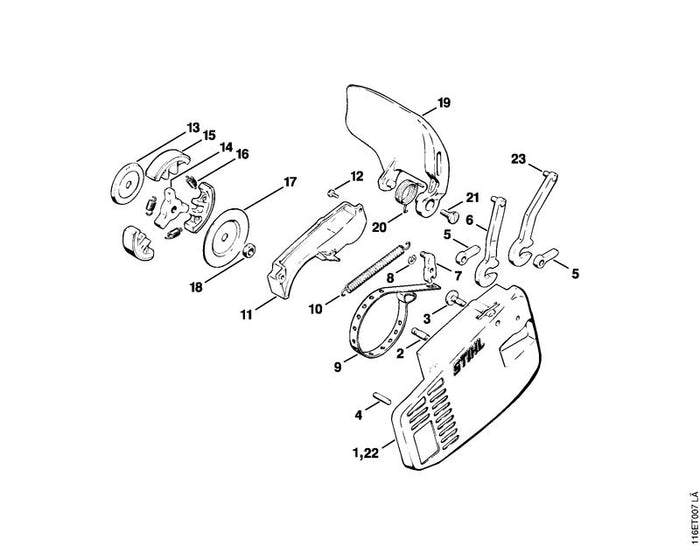 STIHL 1118-162-5200 Pen positie 2 technische tekening