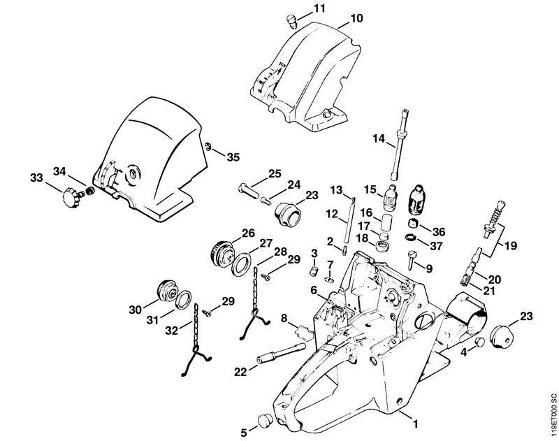 STIHL 9302-929-0400 Afsluitplug 9 positie 4 technische tekening