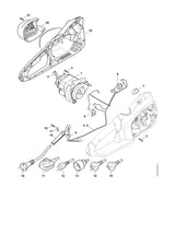 STIHL 1209-602-1202 Carter positie 19 technische tekening
