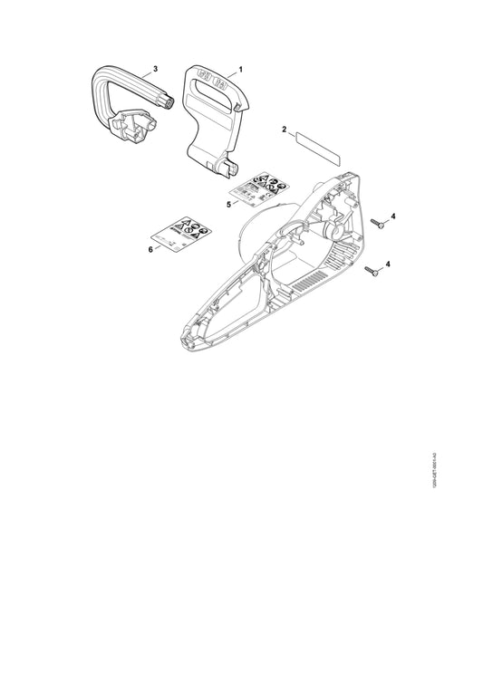STIHL 1209-792-9101 Handbeschermer positie 1 technische tekening