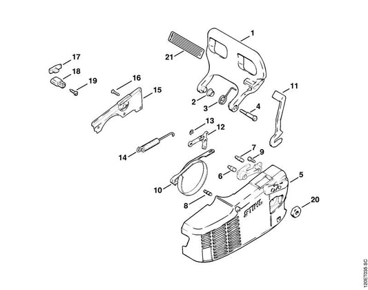 STIHL 1121-160-5400 Remband positie 10 technische tekening