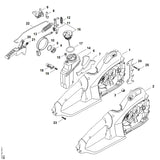 STIHL 1210-790-1002 Handgreephuis positie 1 technische tekening