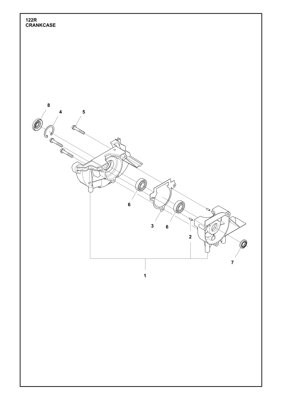 Husqvarna 522878301 onderdelentekening - positie 1