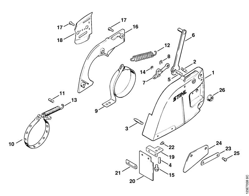 STIHL 9460-624-0500 borgring 5 positie 8 technische tekening