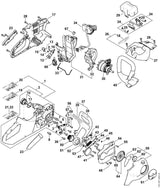 STIHL 1251-080-1600 Afdekkap positie 27 technische tekening