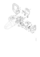 STIHL 1251-021-1101 Deksel positie 20 technische tekening