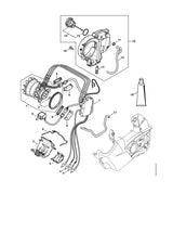 STIHL 1252-430-1401 Elektronisch moduul positie 7 technische tekening