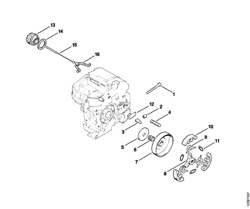 STIHL 1120-642-8700 Aanloopring positie 5 technische tekening