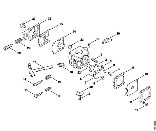 STIHL 1114-129-0900 Pakking positie 25 technische tekening