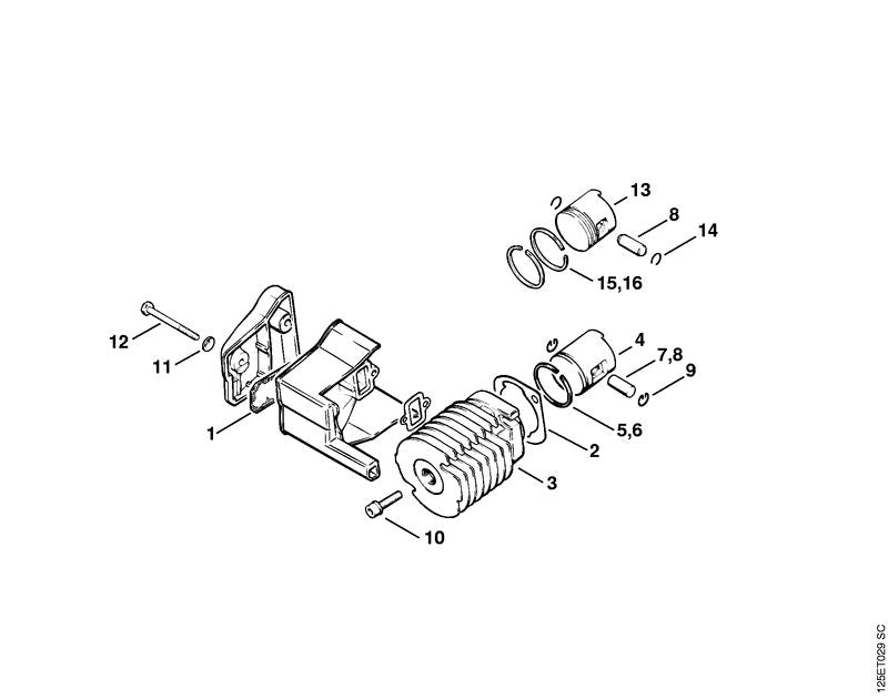 STIHL 1120-034-3001 Zuigerveer Ø 36x1,5 mm positie 15 technische tekening