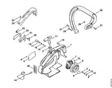STIHL 0000-998-0701 Knieveer positie 23 technische tekening