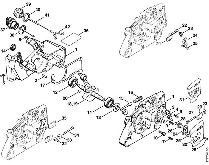 STIHL 1121-007-1021 Kettingspannerset positie -1 technische tekening