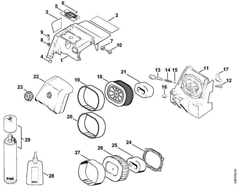 STIHL 1124-084-8900 Ring positie 7 technische tekening