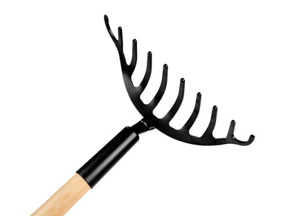 Fiskars Rozenhark met geharde stalen tanden, essenhouten steel 160 cm-keizers.nu