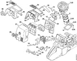 STIHL 1128-120-1625 Luchtfilter positie 26 technische tekening