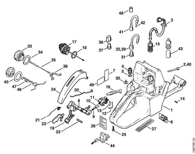 STIHL 1128-350-5805 Tankbe-/-ontluchting positie 41 technische tekening