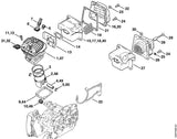 STIHL 1118-141-9006 Rooster positie 19 technische tekening