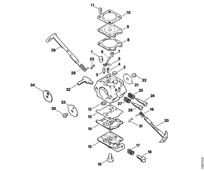 STIHL 1123-007-1061 Carb. Membraanset positie -1 technische tekening