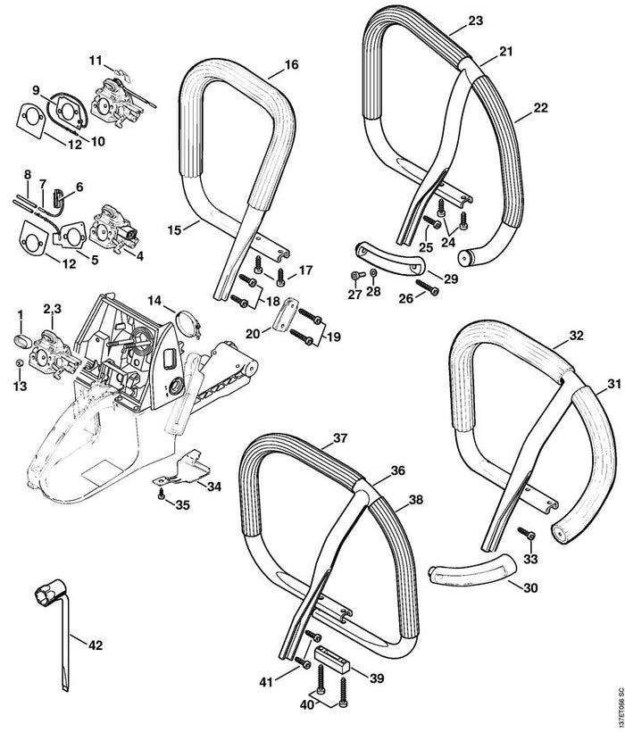 STIHL 1122-121-7000 Keerplaat positie 12 technische tekening