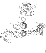 STIHL 1122-120-2200 Flens positie 9 technische tekening