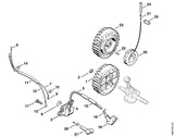 STIHL 0000-400-1300 Ontstekingsmoduul positie 3 technische tekening
