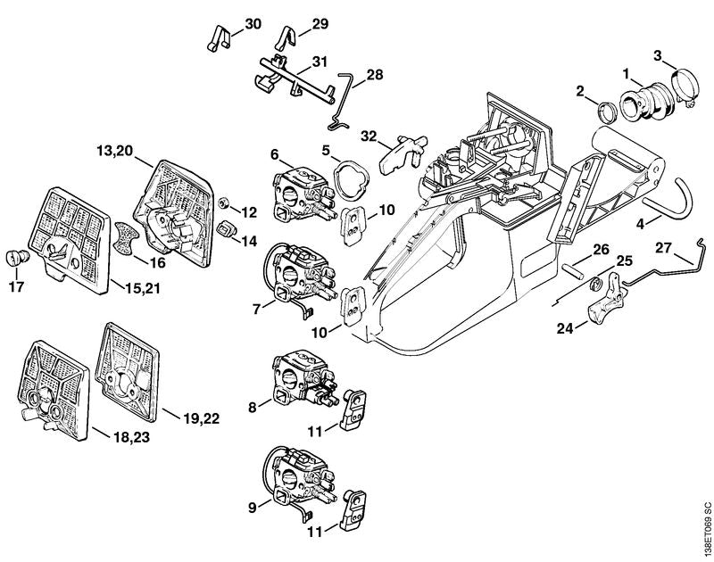 STIHL 1125-442-1600 Contactveer positie 30 technische tekening