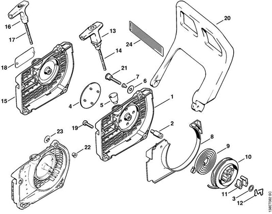 STIHL 0000-967-1500 Firmalogo STIHL positie 4 technische tekening